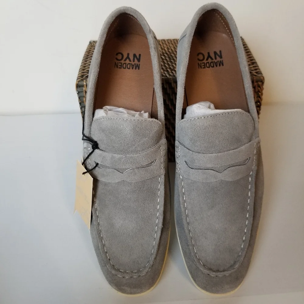 Madden NYC Clay Suede Leather Comfort Penny Loafer NWT